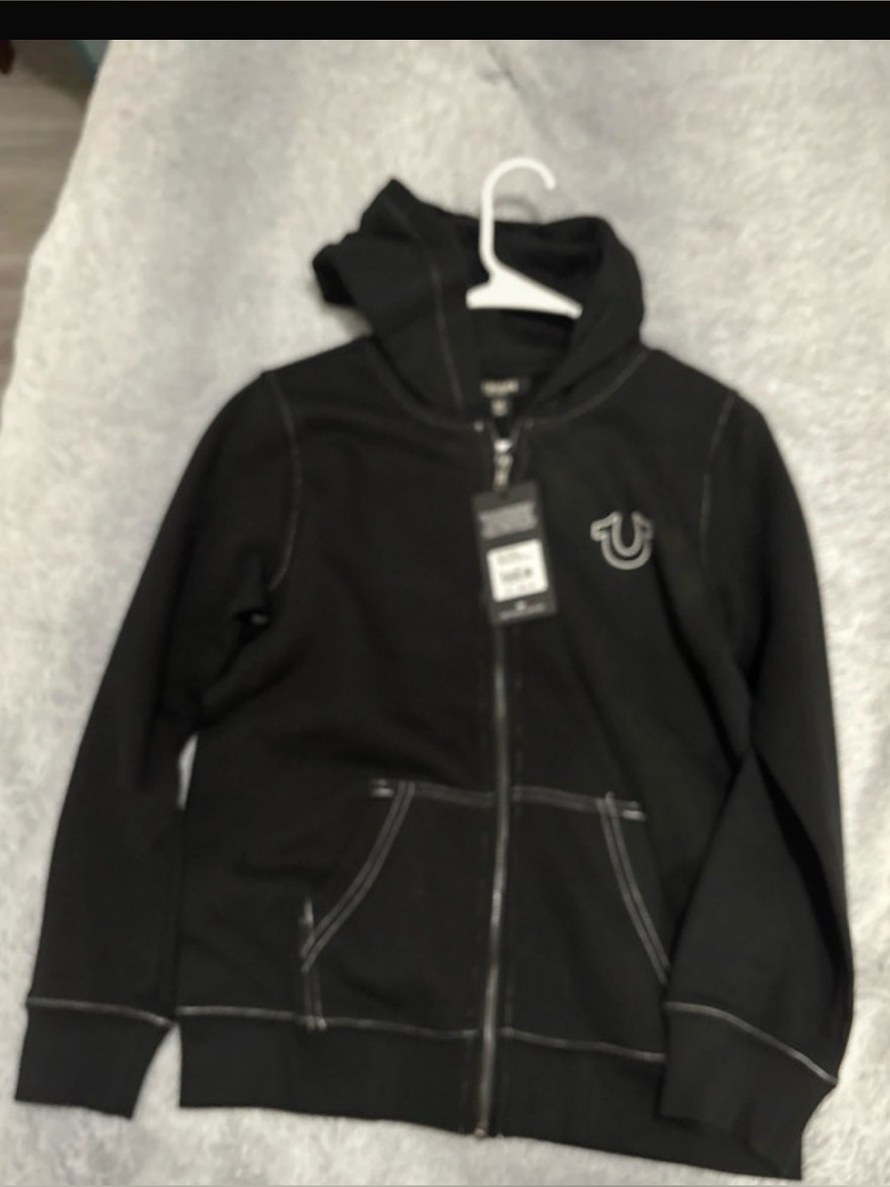 New Kids Black Kids Zip-Up Hoodie with Contrast Stitching